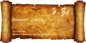 Hauser Zsolt névjegykártya