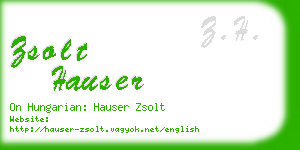 zsolt hauser business card